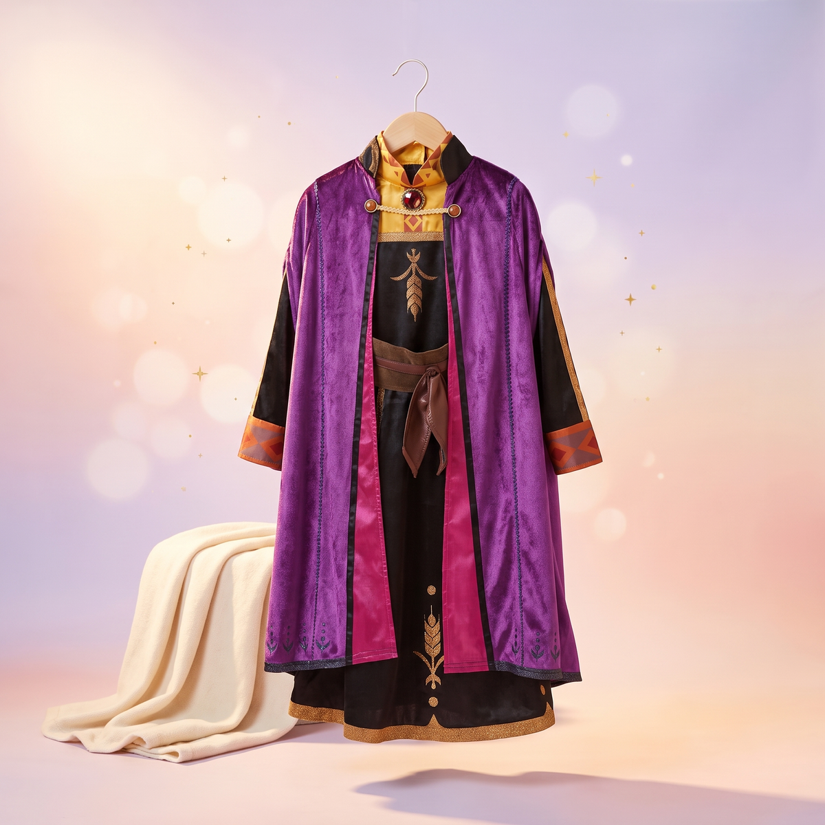 Disney Frozen costum Anna fete 3–4 ani, 104 cm – rochie cu pelerină - foto boutique Mini Magic Kids