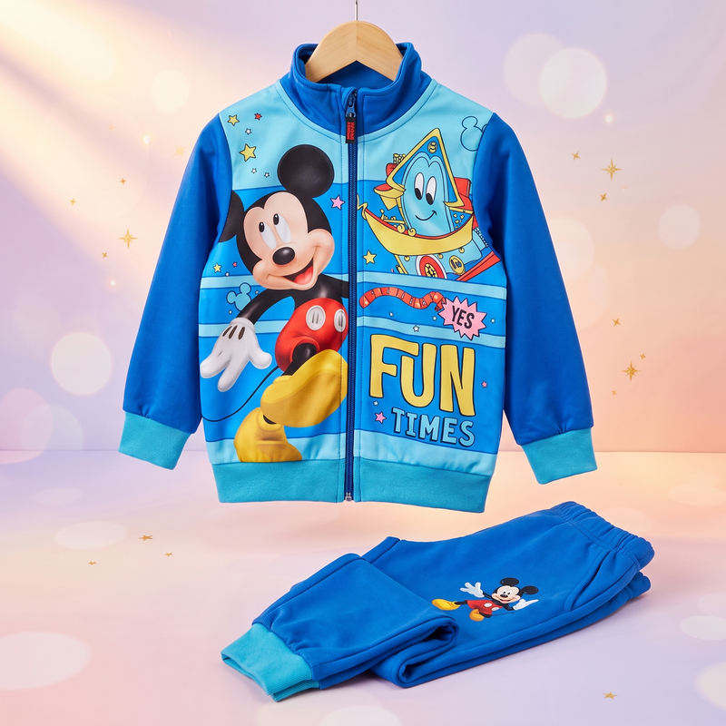 Trening Disney Mickey pentru băieți, bluză cu fermoar și pantaloni, 3–8 ani - foto boutique Mini Magic Kids