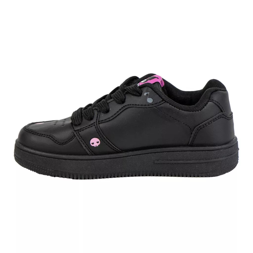 Sneakers Kuromi fete, negri cu detalii roz – imagine 2