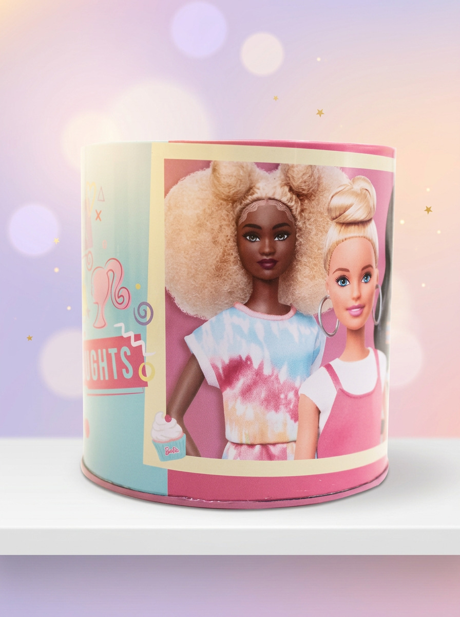 Pusculita metalica Barbie Happy Thoughts, vedere laterala