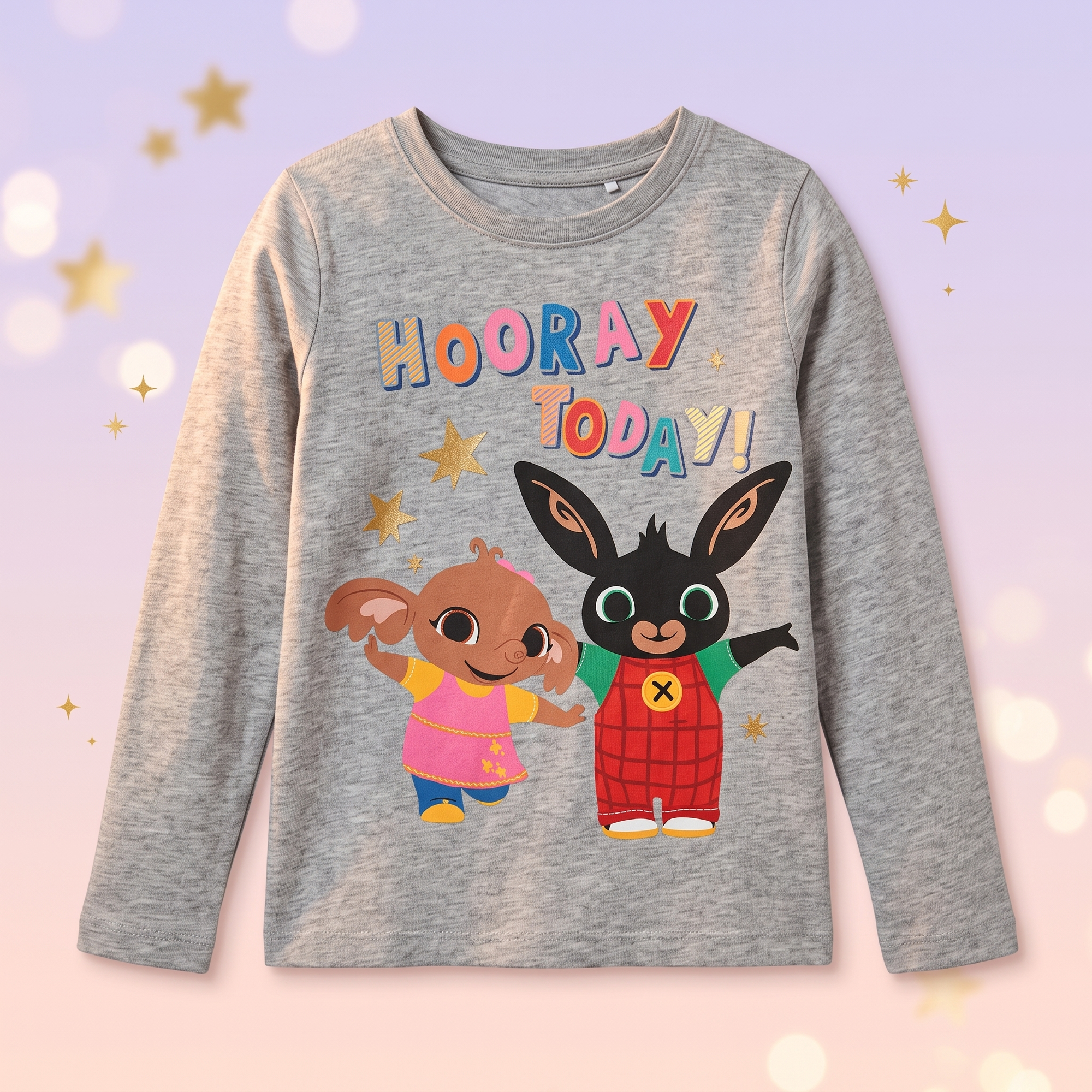 Bing Hooray tricou cu mânecă lungă, Gri - fata