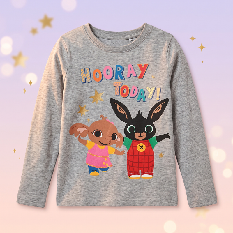 Bing Hooray tricou cu mânecă lungă, Gri - fata