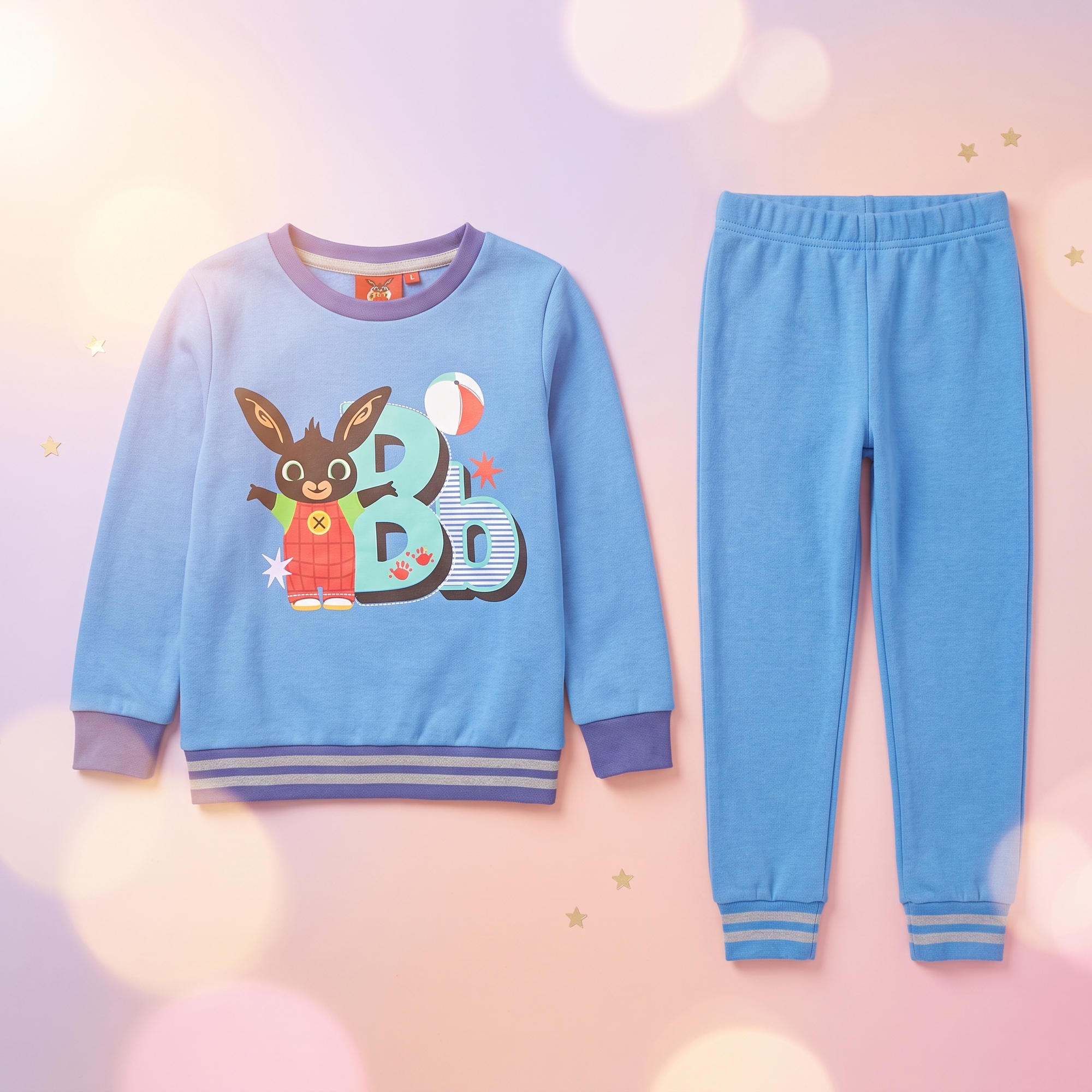 Bing set trening jogging copii – cutie cadou, Albastru deschis - piese separate