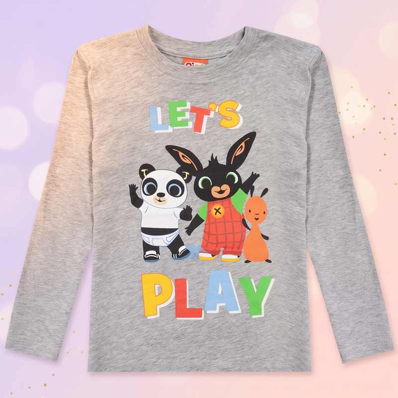 Bing tricou cu mânecă lungă Play, Gri - fata