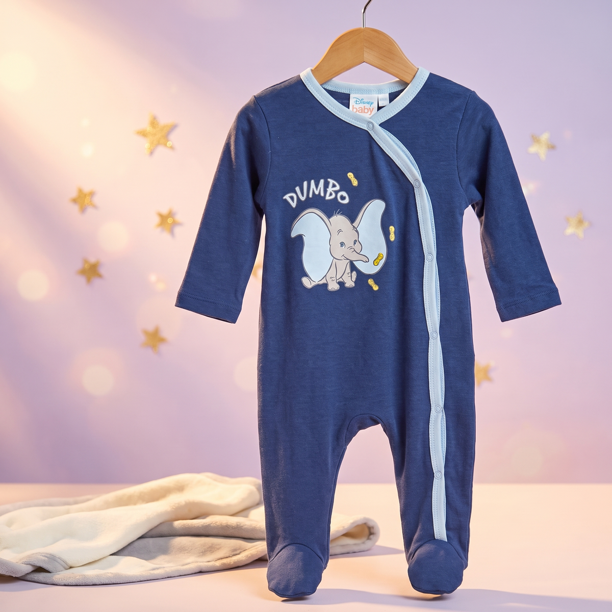 Disney Dumbo body bebeluși, licență Dumbo, foto boutique Mini Magic Kids, pe umeras