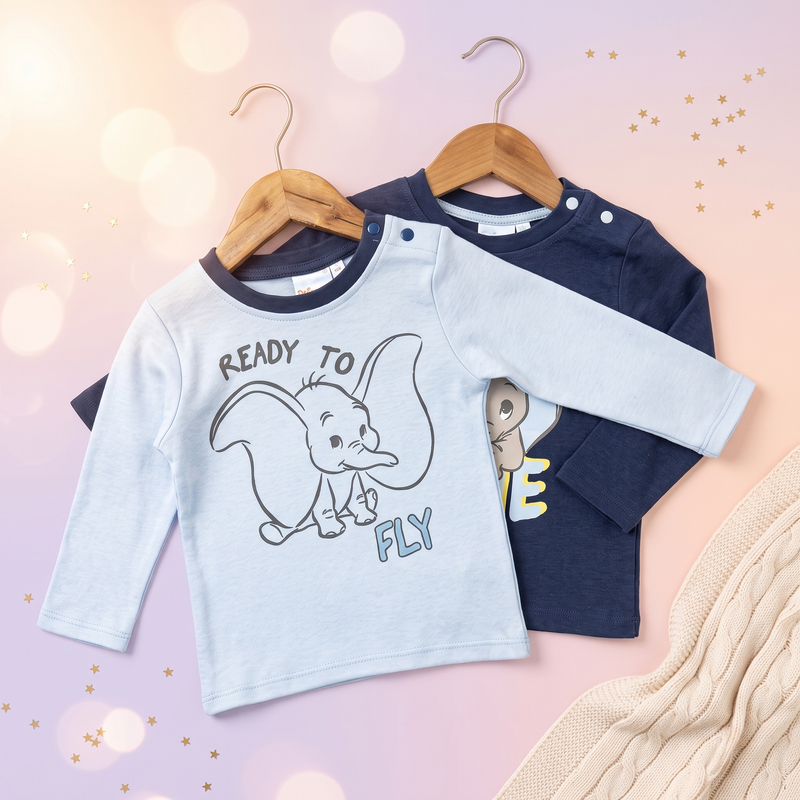 Disney Dumbo tricouri set 2 bucati, pe umeras