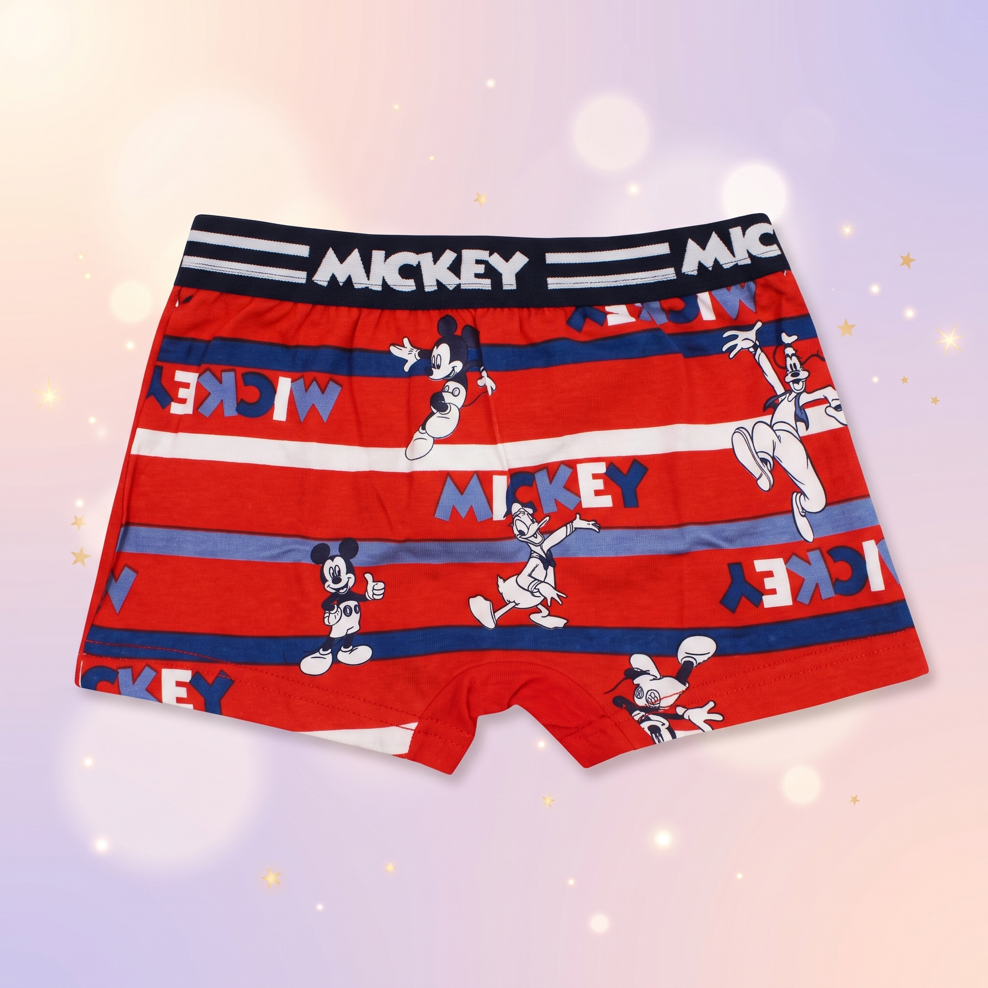 Disney Mickey boxeri copii – set 2 bucăți (Gri & Roșu), roșu - bucată individuală