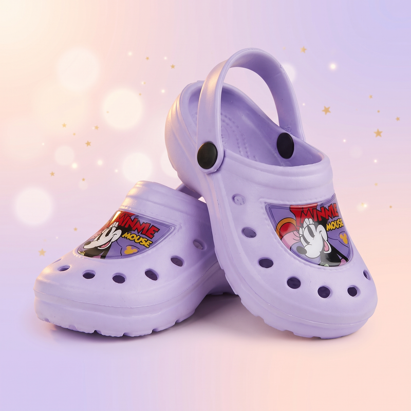 Disney Minnie papuci tip clog, Mov, pe umeras