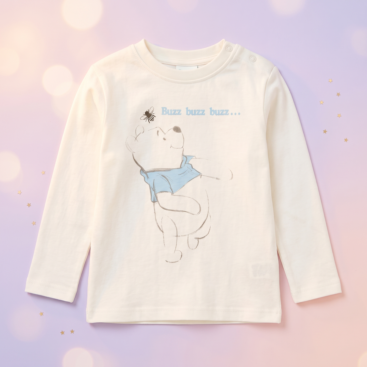 Bluze bebe Disney Winnie the Pooh, set 2 bucăți – 100% bumbac, bluza alb-crem Buzz buzz buzz - bucata individuala