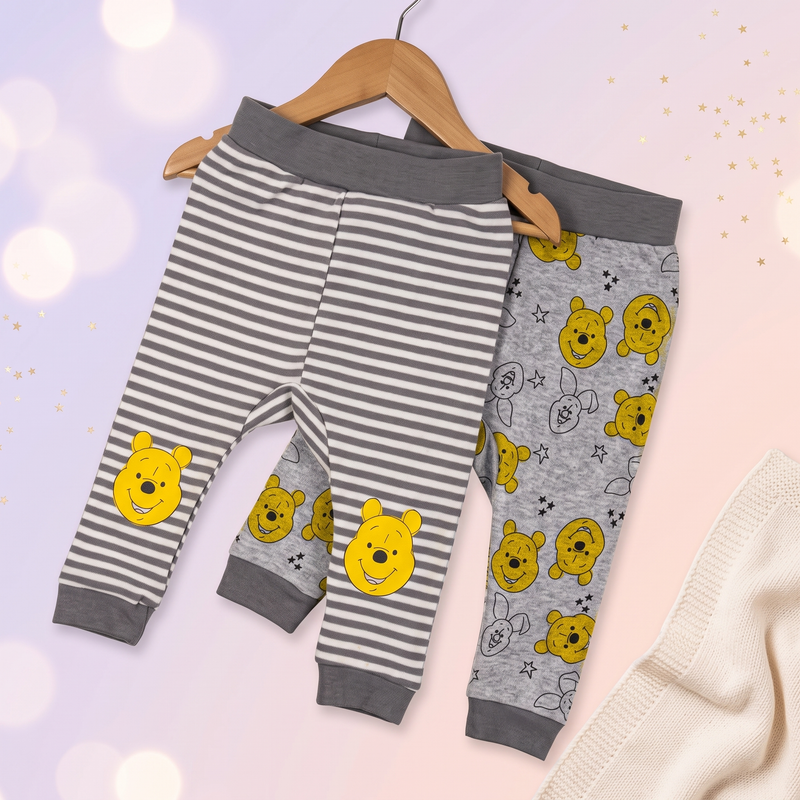 Disney Winnie de Plus pantaloni bebelusi 2 bucati, pe umeras