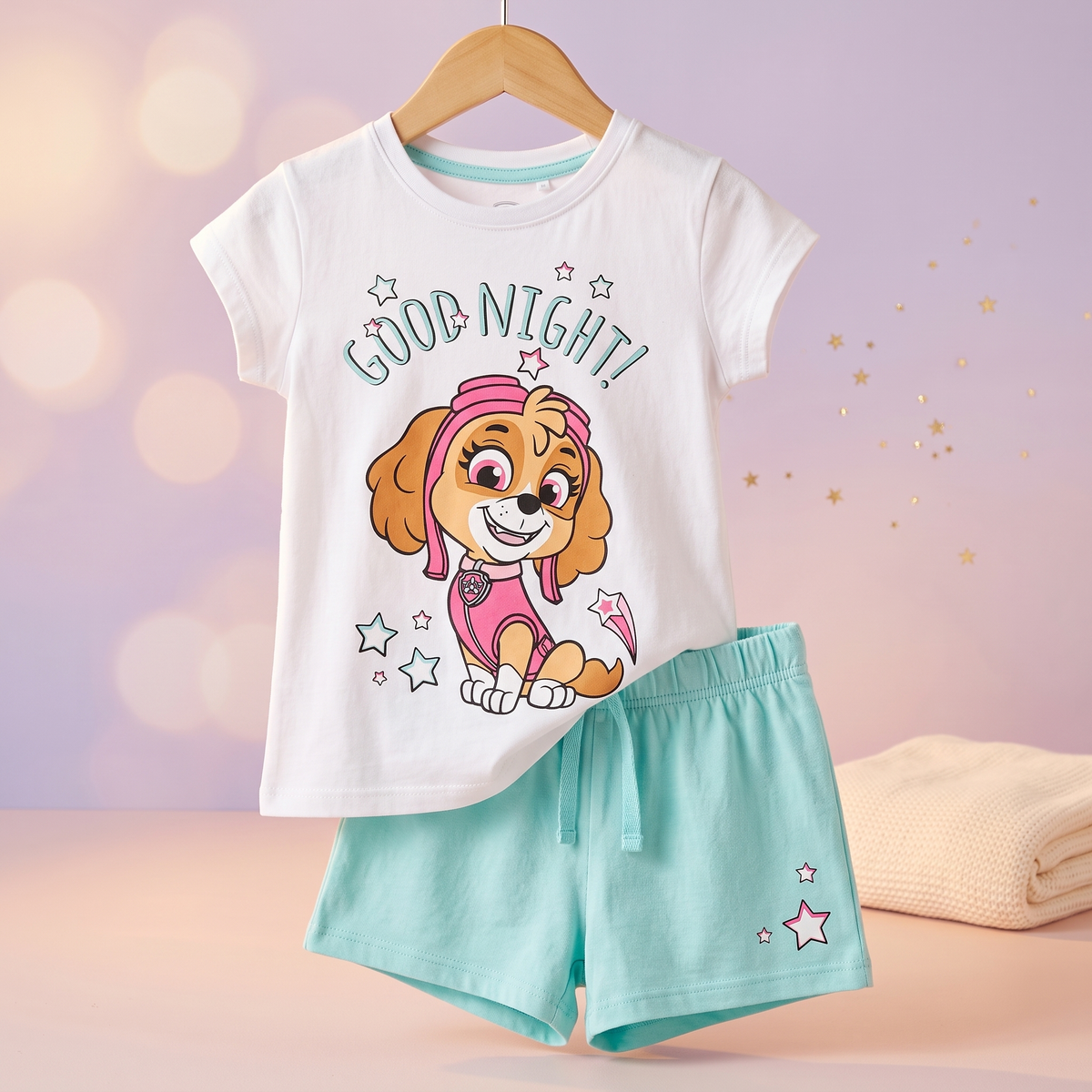 Patrula Catelusilor pijama scurta, pe umeras