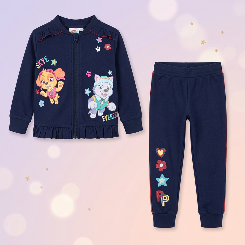 Patrula Catelusilor trening set jogging cu sclipici, Bleumarin, piese separate