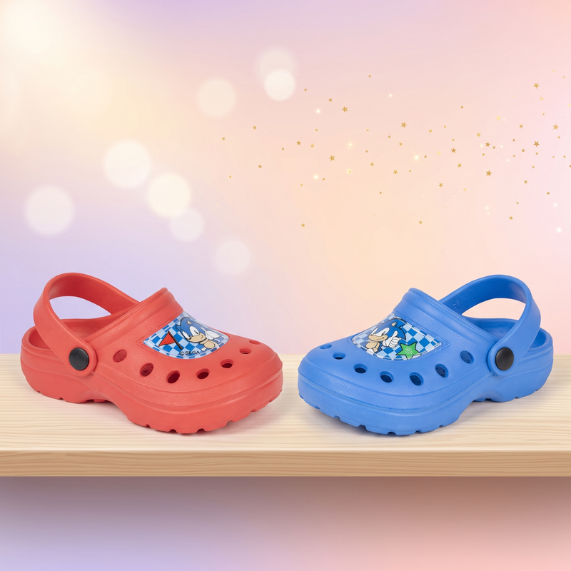 Papuci clog Sonic Ariciul pentru copii – 100% EVA - ambele culori