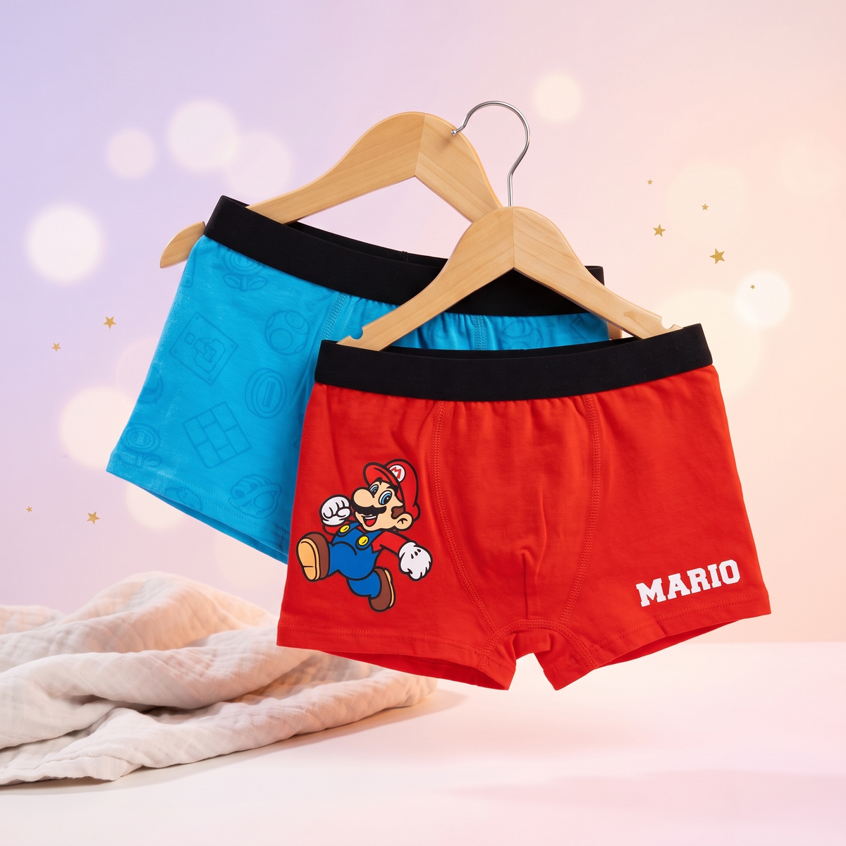 Super Mario boxeri 2 bucati pachet, pe umeras
