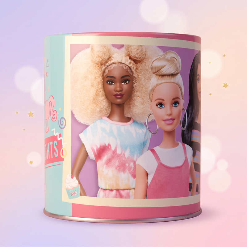 Pusculita metalica Barbie Happy Thoughts, prezentare frontala