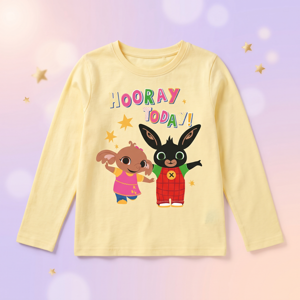 Bing Hooray tricou cu maneca lunga, Galben - fata