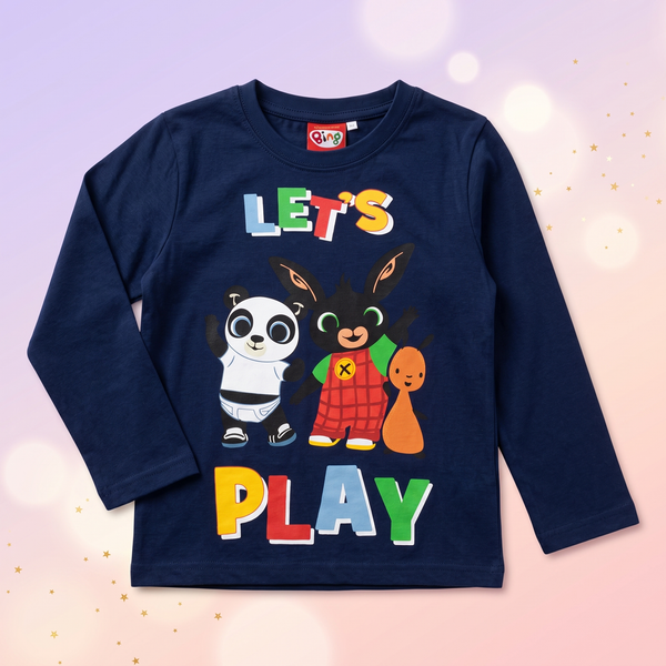 Bing tricou cu mânecă lungă Play, Bleumarin - fata