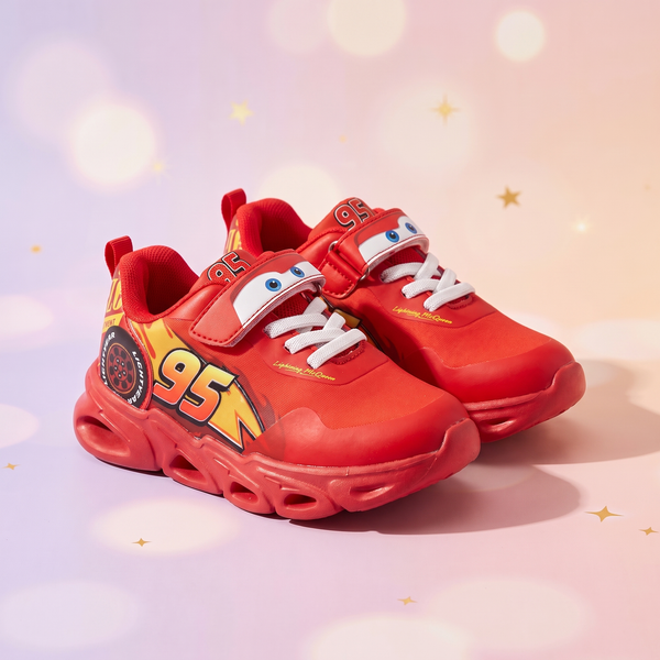 Pantofi sport Disney Cars Lightning McQueen cu LED, băieți - foto boutique Mini Magic Kids