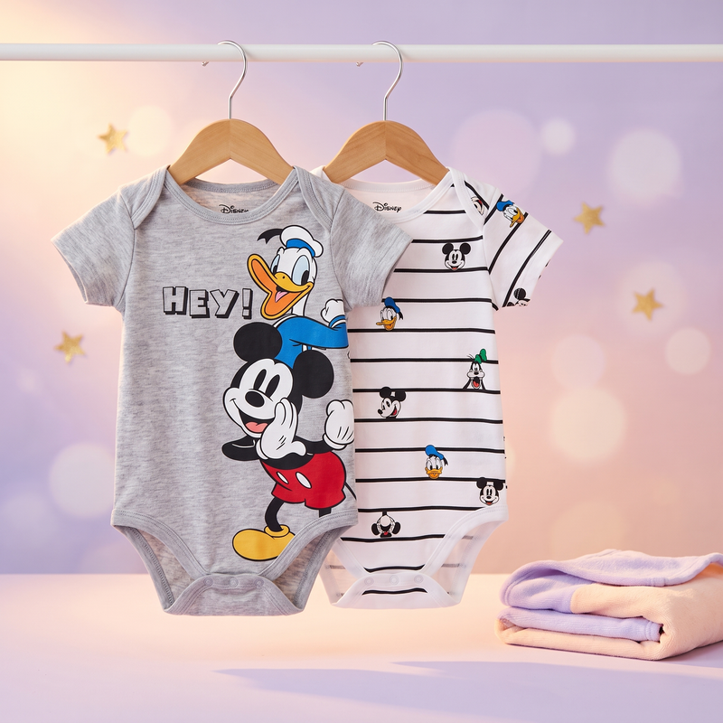 Disney Mickey body set 2 bucăți, licență Disney Mickey, foto boutique Mini Magic Kids, pe umeras