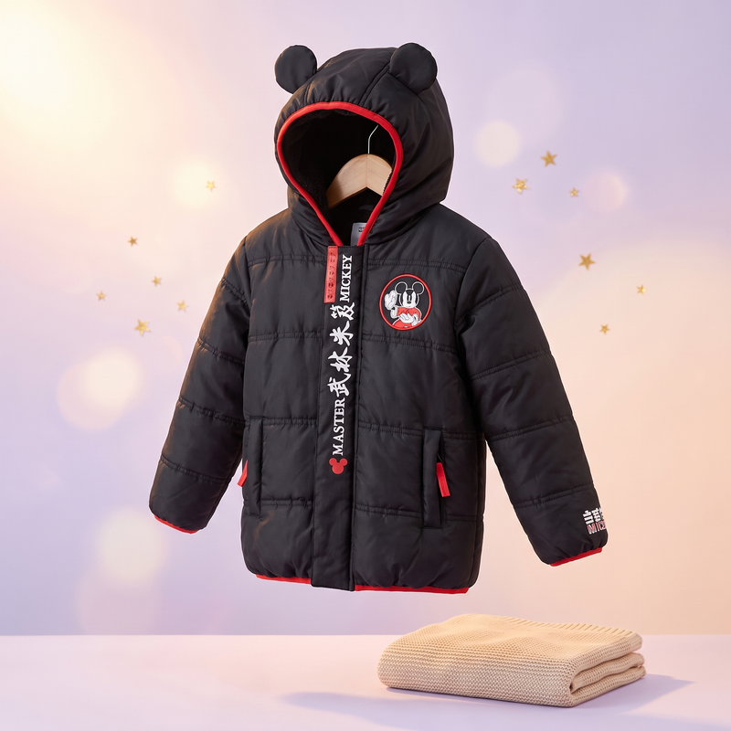 Disney Mickey geacă căptușită, licență Disney Mickey, foto boutique Mini Magic Kids, pe umeras
