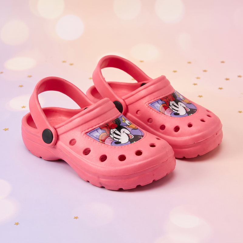 Disney Minnie papuci tip clog, Roz Coral - fata