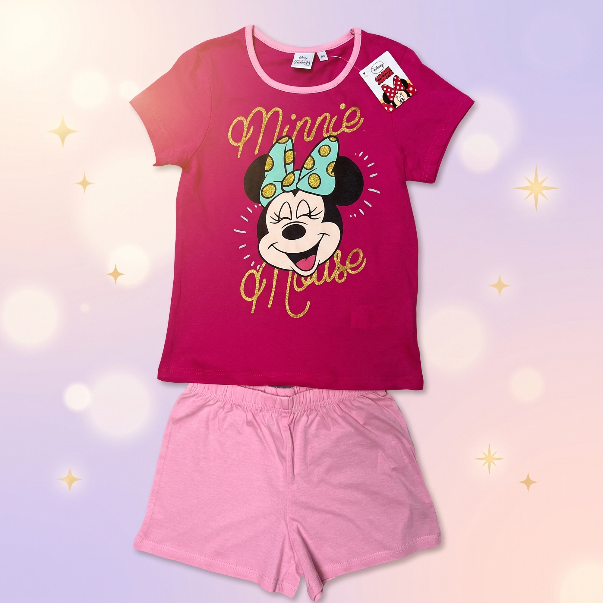 Disney Minnie pijama scurta, Roz-Fucsia - fata
