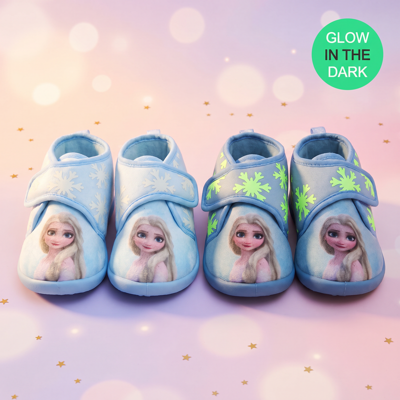 Disney Frozen pantofi de interior luminosi, prezentare frontala