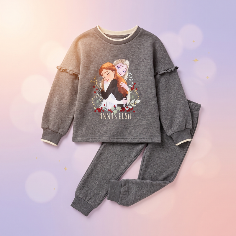 Disney Frozen trening cu paiete, Gri - fata