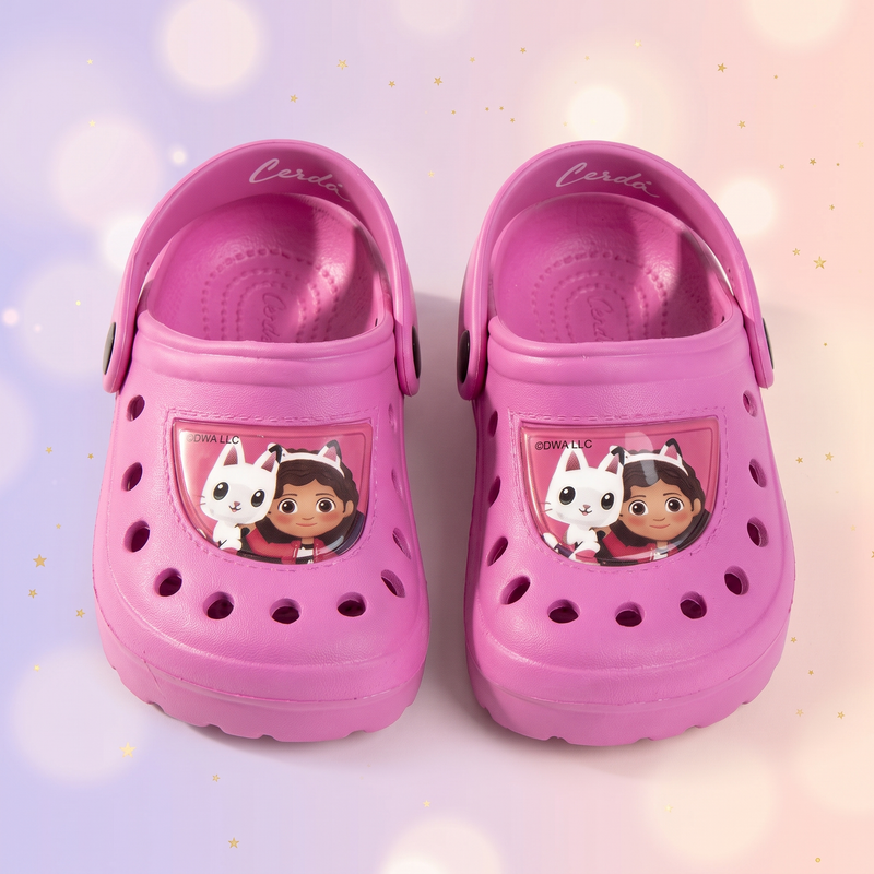 Gabbys Dollhouse papuci clog, Fucsia, prezentare frontala