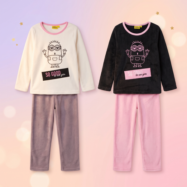 Minionii So Good pijama copii cu mânecă lungă - ambele culori