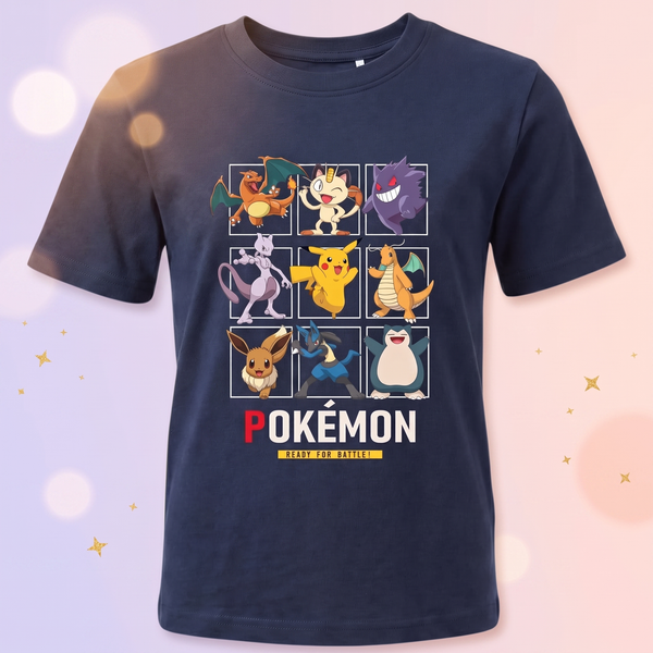 Pokemon Fun Squad tricou scurt, Bleumarin - fata