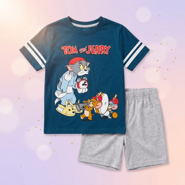 Tom si Jerry Alarm pijama scurta - fata